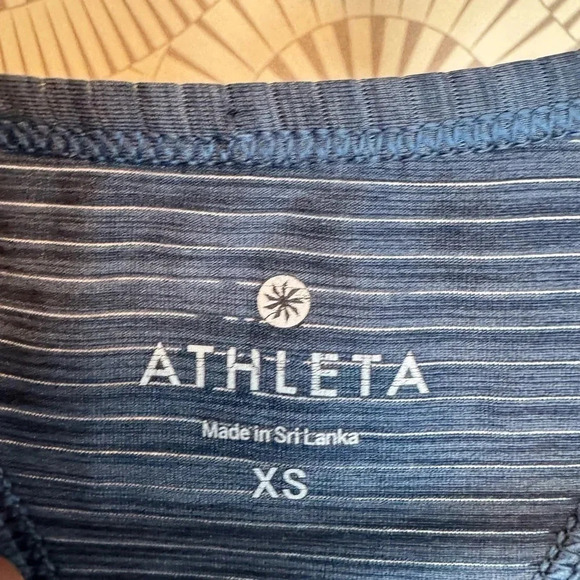 ATHLETA WOMENS RACERBACK‎ TANK TOP MARLED BLUE XS - Picture 2 of 4